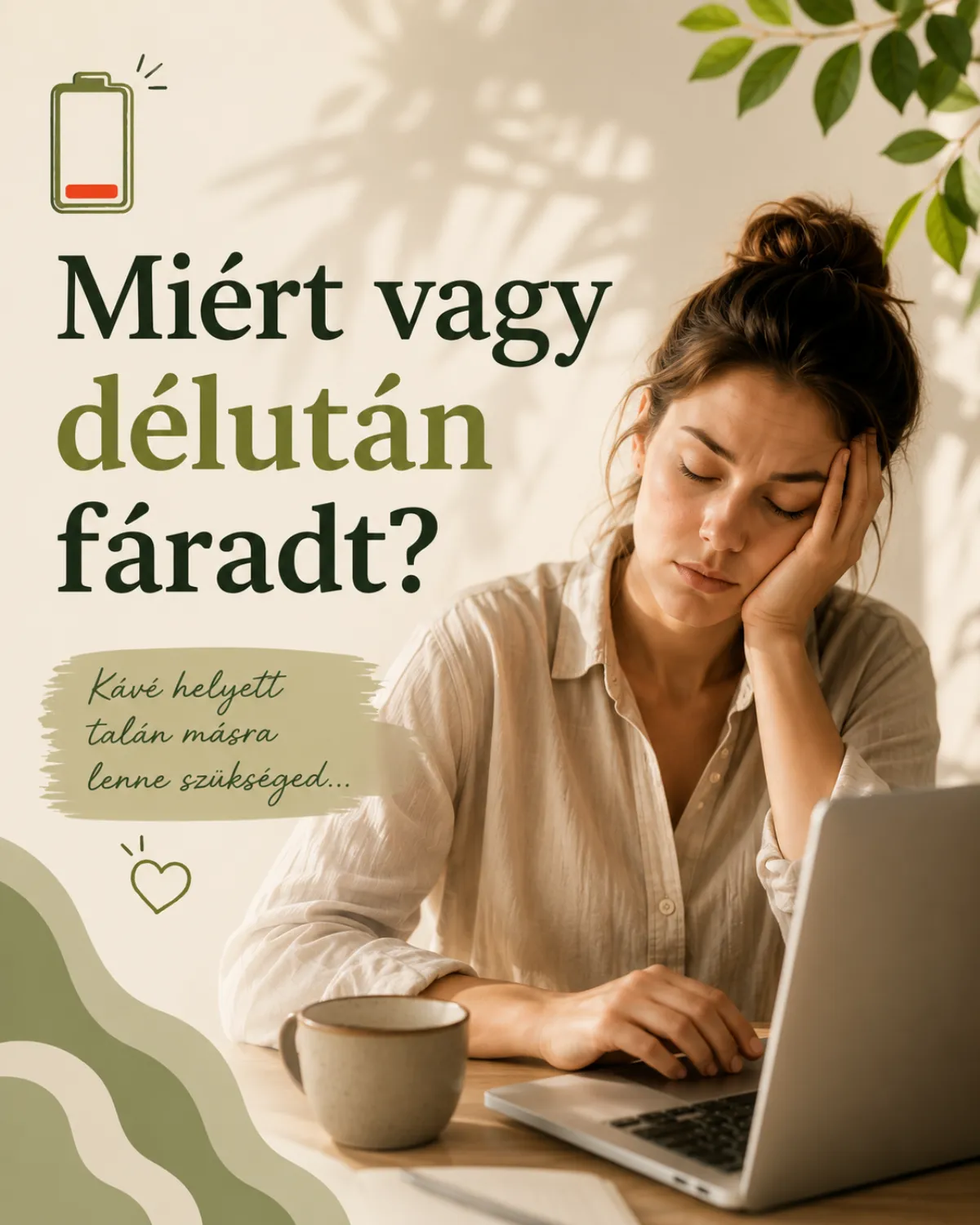 Fáradtság és energiahiány illusztrációja