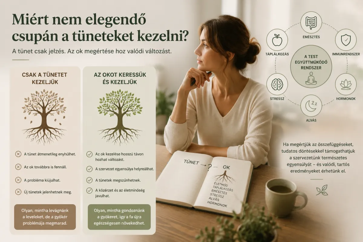 Illusztráció a tünetek mögötti okok feltárásáról
